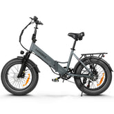 SAMEBIKE LOTDM200-II Electric Bike - 500W Motor 48V13AH Battery 40KM Range Mechanical Disc Brakes - Grey